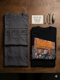 Image 2 of No Speed Limit – Original Shop Tee (Charcoal)