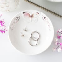 White Butterfly Trinket Dish