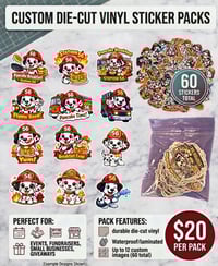 Image 1 of Custom die cut vinyl stickers (60/pk)