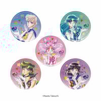 Image 2 of Preorder - Sailor Moon x Meiji Aurora Glitter Can Badge Set (Outer Senshi)