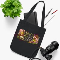 Image 2 of God Is Within Her Tote Bag – Psalm 46:5 Christian Floral Faith Bag women Gift