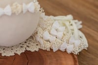 Image 2 of Bow Stretch Tieback - White.