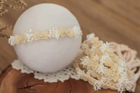 Image 1 of Bow Stretch Tieback - Ivory