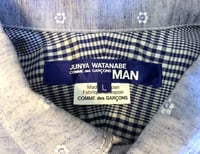 Image 3 of Junya Watanabe Man comme des garcons 2019ss indigo dyed chambray shirt, size L