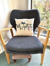 Image 2 of Whippets Cushion Cover - Blue