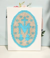 Miraculous Medal Perler Beads Art