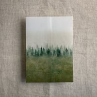 Image 3 of Ombre Rustic forest printed vellum wrap for 5x7 cards PACK of 10