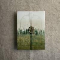 Image 1 of Ombre Rustic forest printed vellum wrap for 5x7 cards PACK of 10