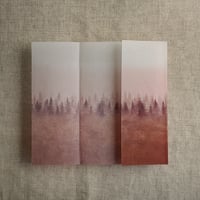 Image 6 of Ombre Rustic forest printed vellum wrap for 5x7 cards PACK of 10