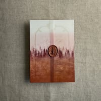 Image 4 of Ombre Rustic forest printed vellum wrap for 5x7 cards PACK of 10