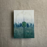 Image 7 of Ombre Rustic forest printed vellum wrap for 5x7 cards PACK of 10