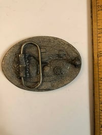 Image 3 of 1985 Pewter Eagle floral belt buckle 