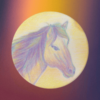 Image 1 of Spirit Animal Horse Ceramic Coaster - Cork Back
