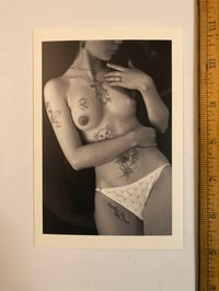 Image 1 of Russian woman post card spider web belly button 