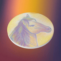 Image 3 of Spirit Animal Horse Ceramic Coaster - Cork Back