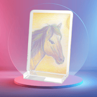 Image 1 of Spirit Animal Horse Portrait Custom Cut Standee | Acrylic Desk Display