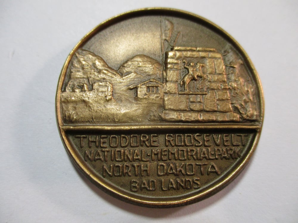 LET'S HEAR IT FOR TEDDY ROOSEVELT, ONE OF THE MOST POPULAR US PRESIDENTS. BRONZE & ORIGINAL BOX