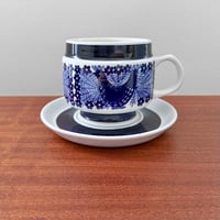 Image 1 of Arabia Finland Sinilintu Large Cup with Saucer