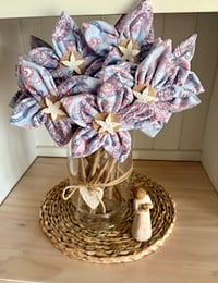 Image 1 of Memory Flowers custom created from a clients loved ones beautiful flannelette pyjamas