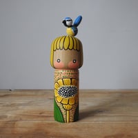 Image 1 of spring flowers & bird