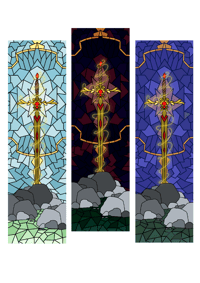 Image 1 of Stained Glass Clear Bookmarks 
