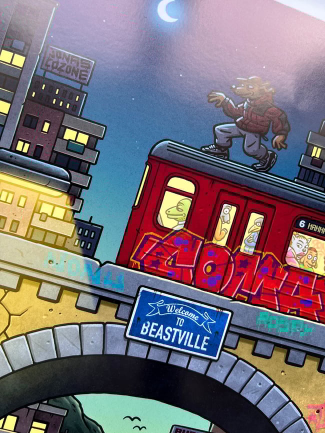 'The Writers Bench' Artprint