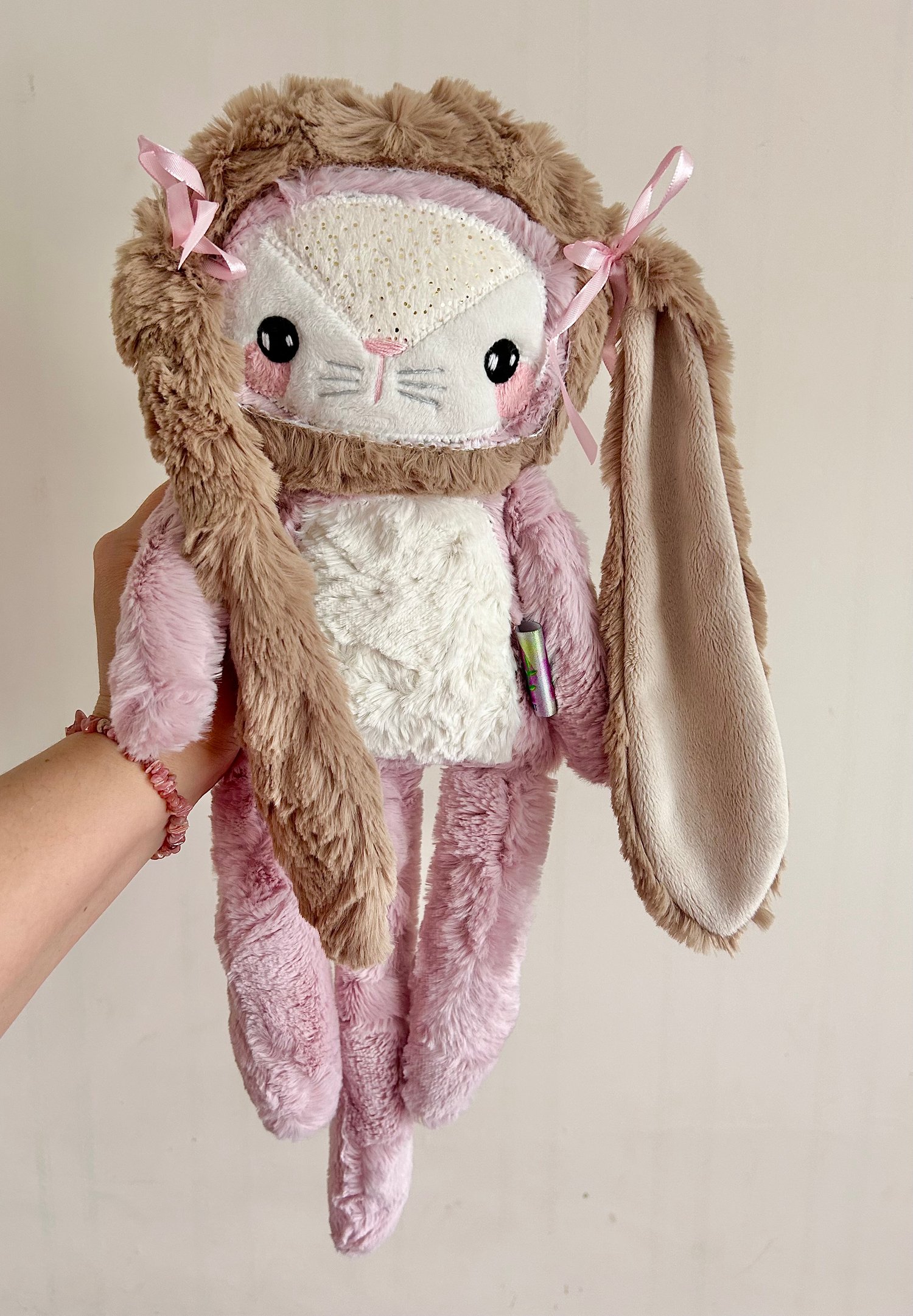 Image of OOAK DELUXE SET: Strawberry Cream Cat + Chocolate Bunny