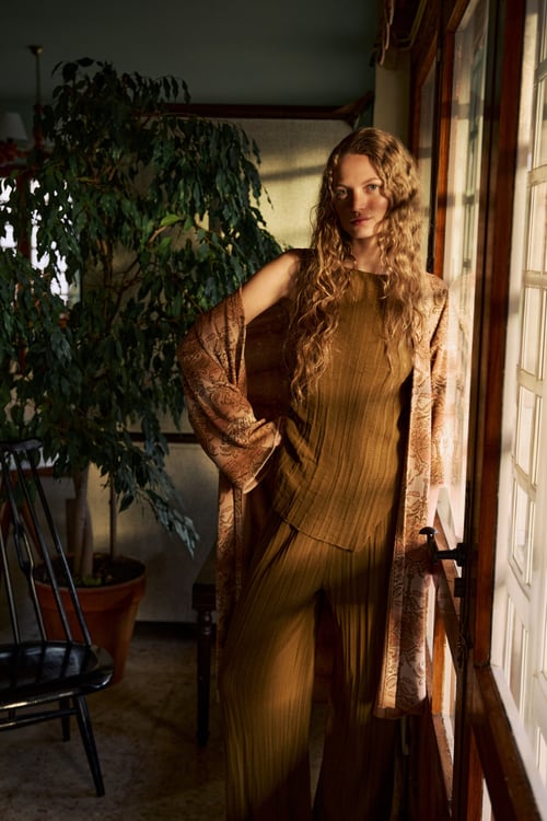 Image of 1-Top Crinkle asimètrico musgo