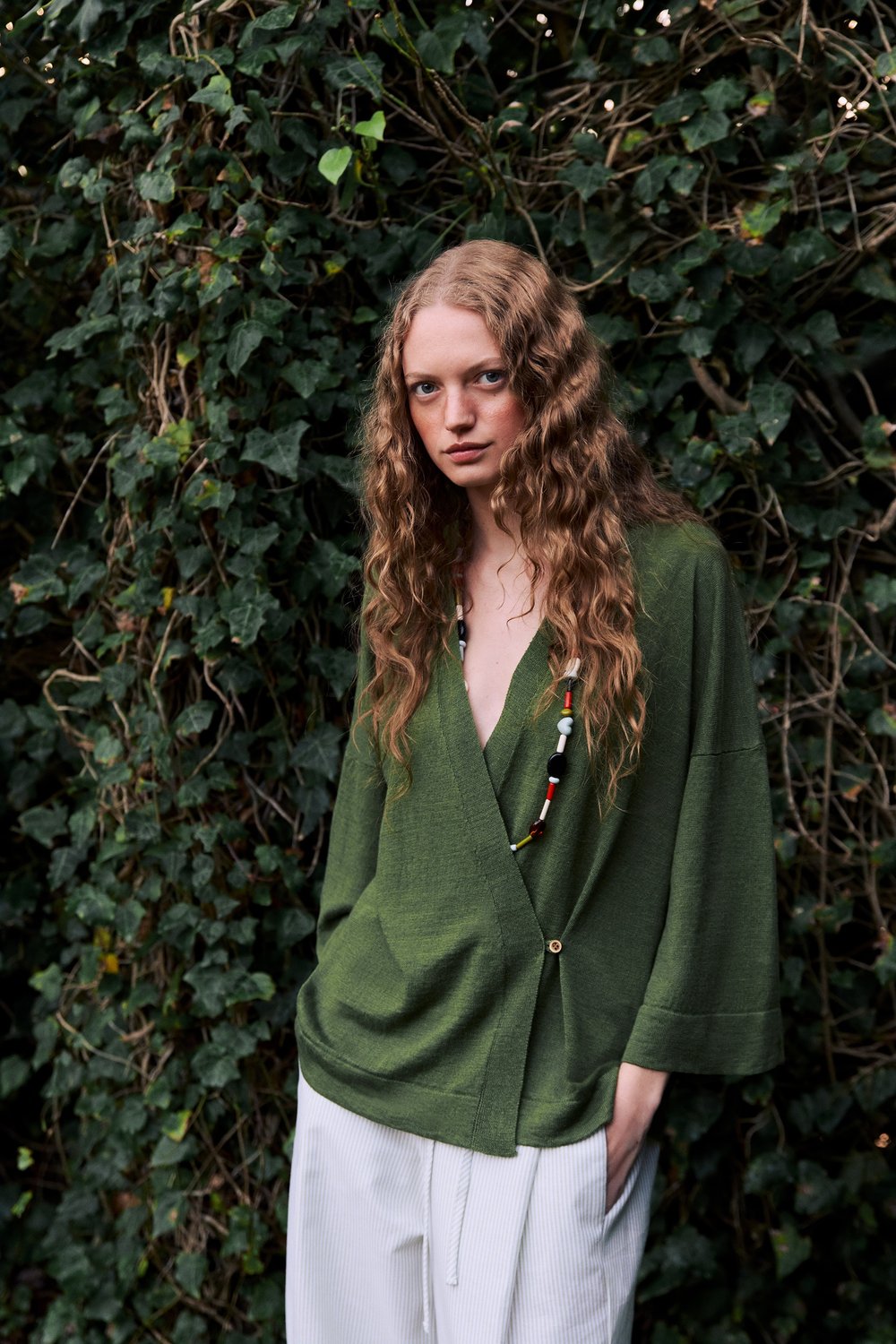 Image of 1-Kimono de lino Oliva