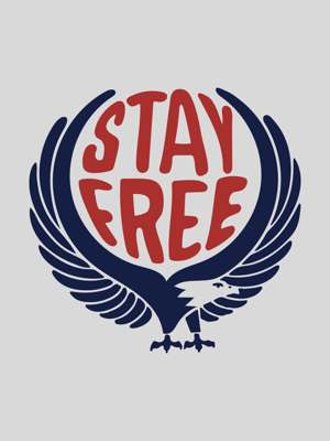 Image of Stay Free Eagle T-Shirt | White 🦅