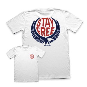 Image of Stay Free Eagle T-Shirt | White 🦅
