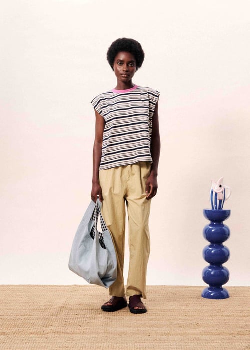 Image of 1-Top Siroka Bleu Marine