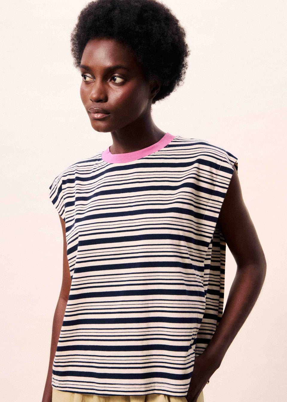 Image of 1-Top Siroka Bleu Marine