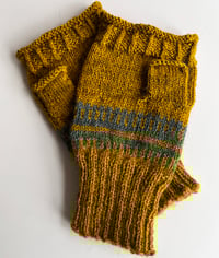 Image 2 of Artisan Hand Knitted Wrist Warmers in Birlinn Yarn