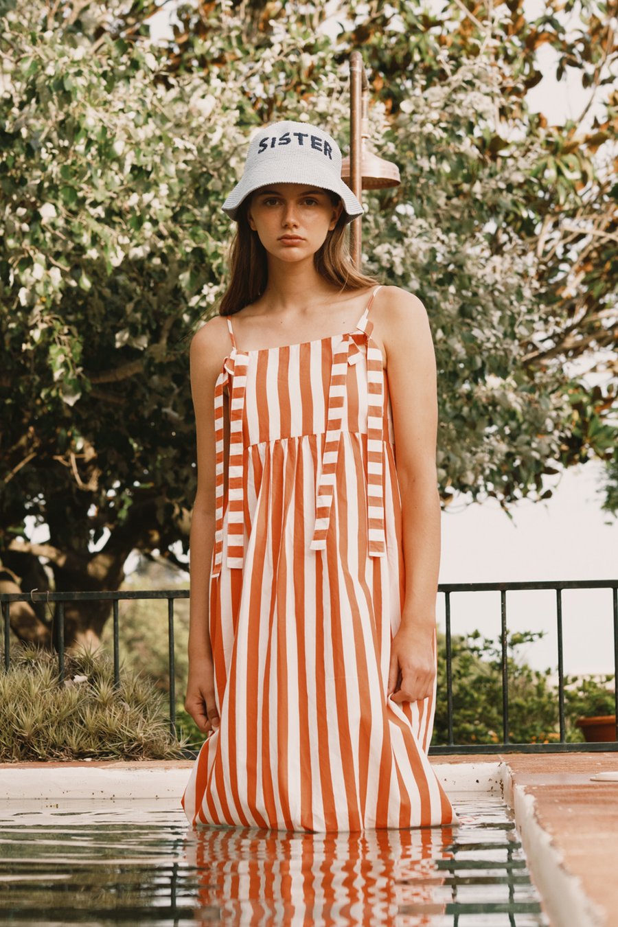 Image of 3-Vestido striped bows