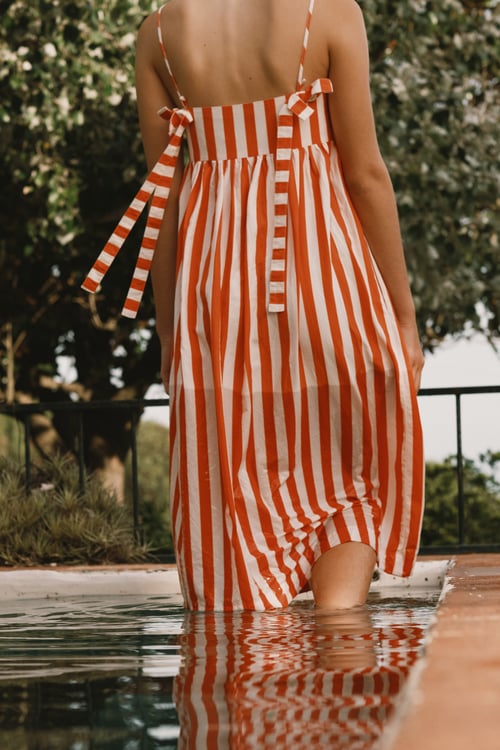 Image of 3-Vestido striped bows