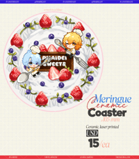 Image 1 of [CHEF AU] Classic Strawbee & Cream PhaiDei Ceramic Coaster