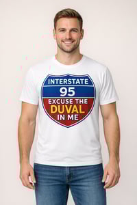 "I95" Shield Tee in White or Black w/Metallic Gold Foil 