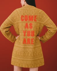 Image 1 of  COME AS YOU ARE CARDIGAN  ⛧°IBIZA SCREENPRINT ⛧° OVERSIZED ⛧° UNISEX