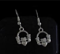 Classic Silver Claddagh Earrings