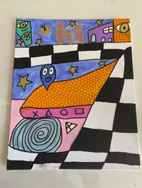 Image 1 of Checkered Evolution 6 | Canvas 