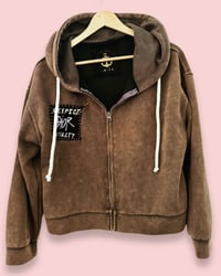 Image 2 of CARPE NOCTEM HOODY JACKE ⛧°SCREENPRINT ⛧° OVERSIZED ⛧° UNISEX