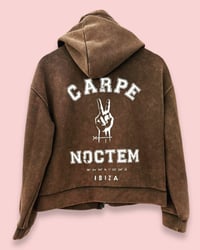 Image 3 of CARPE NOCTEM HOODY JACKE ⛧°SCREENPRINT ⛧° OVERSIZED ⛧° UNISEX