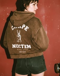 Image 1 of CARPE NOCTEM HOODY JACKE ⛧°SCREENPRINT ⛧° OVERSIZED ⛧° UNISEX