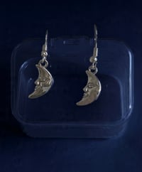 Dainty Silver Moon Earrings