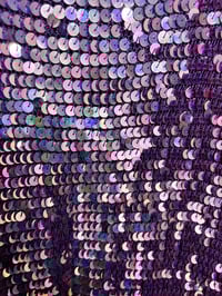 Image 4 of 00s purple sequin crochet top 