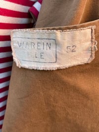 Image 2 of French 'WAHREIN' Canvas Cotton Motorcycle Jacket, Size Medium, Worn and Faded. Vintage 1950's 