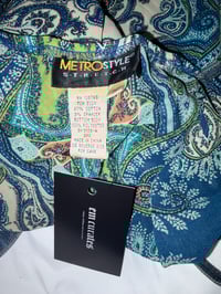 Image 3 of 00s denim and paisley floaty fairy cami top with buckle detail on bust