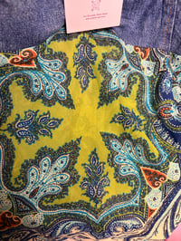 Image 6 of 00s denim and paisley floaty fairy cami top with buckle detail on bust