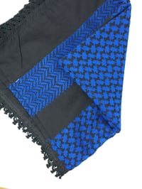 Image 2 of Blue and Black keffiyeh (Made in Jordan)